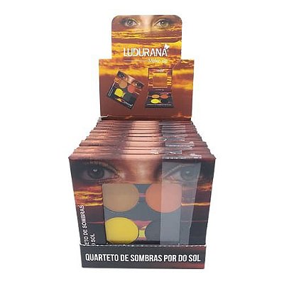 Quarteto de Sombras Por do Sol Ludurana B00027​ – Box c/ 12 unid