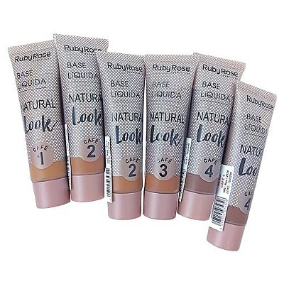 Base Líquida Natural Look Café Group 4 Ruby Rose HB-8051 - Kit c/ 06 unid