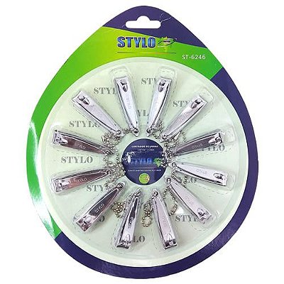 Cortador de Unha Stylo ST-6246 – Cartela c/ 12 unid