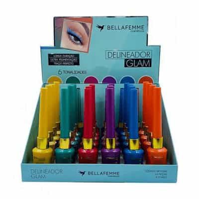 Delineador Colorido Glam Colors Bella Femme BF10092 - Box c/ 24 unid