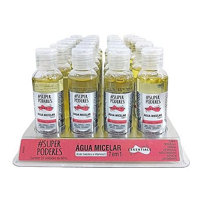 Água Micelar Ácido Salicílico e Vitamina C Essentials Super Poderes AASV01 – Box c/ 24 unid