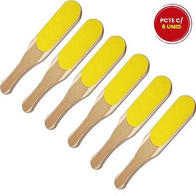 Lixa de Madeira Para Pés Reta HigiBras 099 – Pcte c/ 06 unid