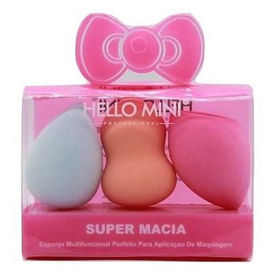 Kit com 03 Esponjas para Maquiagem Hello Mini KIT271