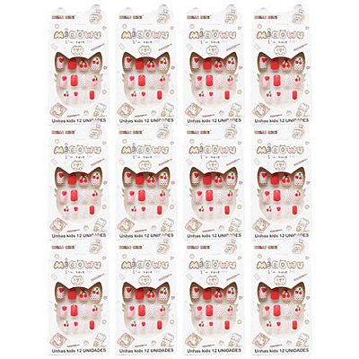 Unha Postiça Infantil Hello Mini OY351 – Pacote c/ 12 caixas
