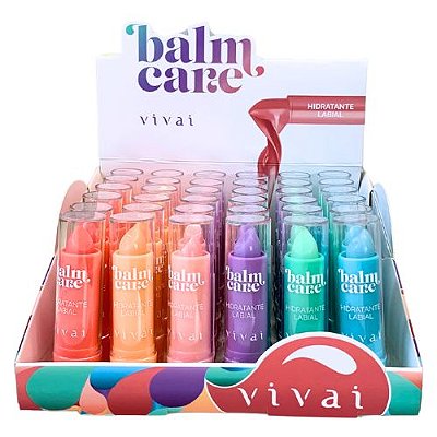 Lip Balm Hidratante Labial Balm Care Tint Vivai 3040.1.1 – Box c/ 36 unid