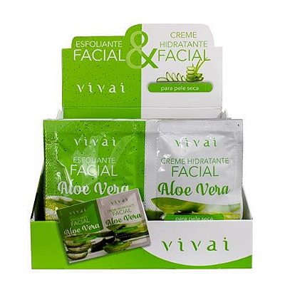 Gel Hidratante e Esfoliante Facial Aloe Vera Vivai 5055.5.1 – Box c/ 24 unid