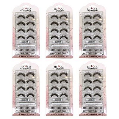 Kit de Cílios Postiços Mandala DF-2431 – Kit c/ 06 unid