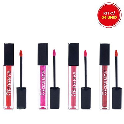 Gloss Detox Super Poderes - Kit c/ 04 unid