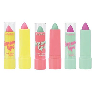 Balm Labial Mágico Dream Lips Ruby Rose HB-8528 – Kit c/ 06 unid