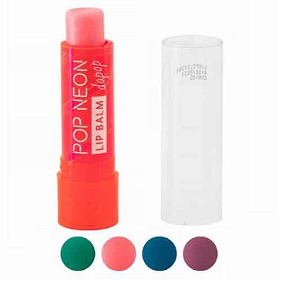 Lip Balm Pop Neon Dapop DP2129 - Kit c/ 08 unid