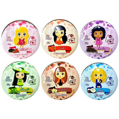 Lip Balm Girls Colecionáveis Phállebeauty PH0034 - Kit c/ 06 unid