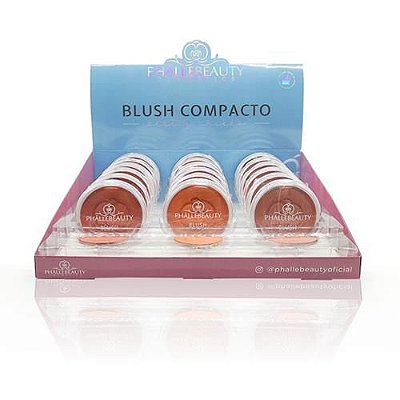 Blush Compacto Pretty Cheeks Phállebeauty PH0307 - Box c/ 18 unid