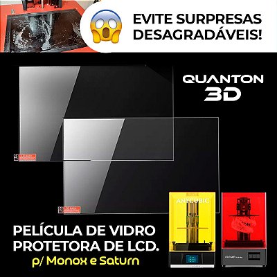 Película Vidro Protetora para LCD Anycubic Mono X e Elegoo Saturn