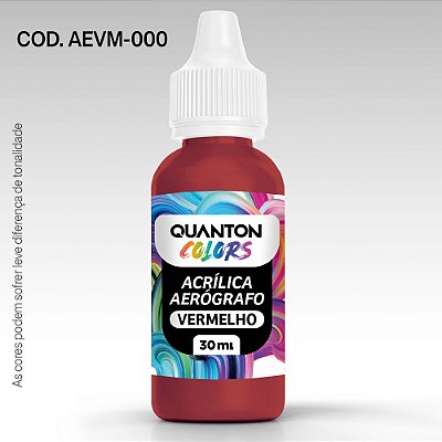 Tinta Acrílica Aerógrafo Quanton Colors Vermelho AEVM000
