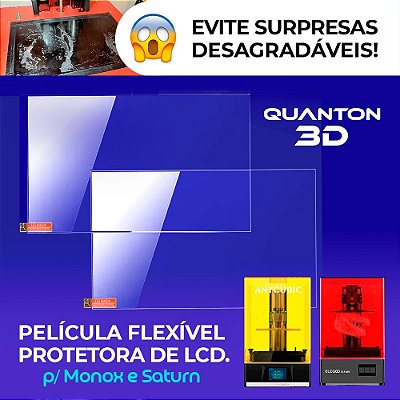 Película Protetora Flexível para LCD Anycubic Mono X e Elegoo Saturn