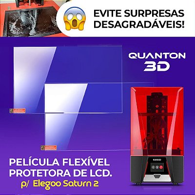 Pelicula Flexível Protetora de LCD p/ Elegoo Saturn 2