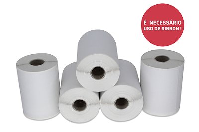 5 Rolos Etiqueta 10x10 100X100 Couche Serrilha E-Commerce