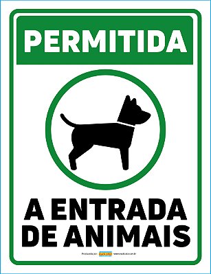 Adesivo Permitida a Entrada de Animais