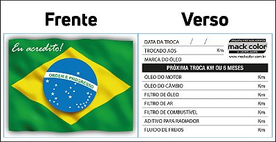 Kit 200 Adesivos - Troca de Óleo