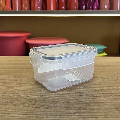 Pote Click Retangular - 560ml - Natural