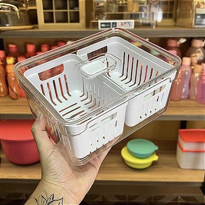Organizador Clear Fresh - 2,2 Litros - 2 cestos