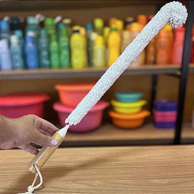 Escova de Limpeza  flexível para Jarras com cabo de Bambu - Off White