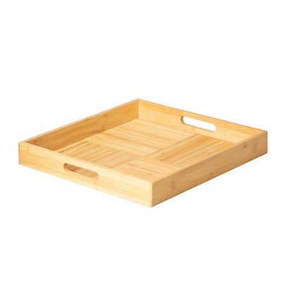 Bandeja em Bambu Quadrada - 37cm