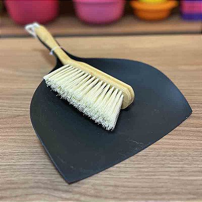 Kit de Escova + Pá Grande para Limpeza – Bambu