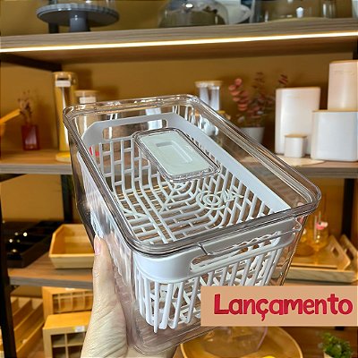 Organizador de Geladeira com cesto Dry - 3,2 Litros