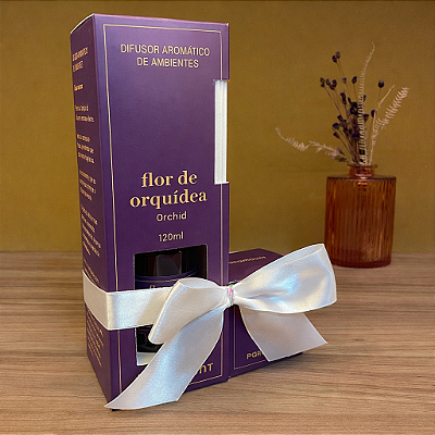 Kit Aromático Flor de Orquídea – Difusor 120ml e Vela 100g