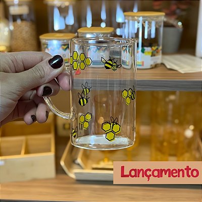 Caneca de Vidro Bee - 280ml