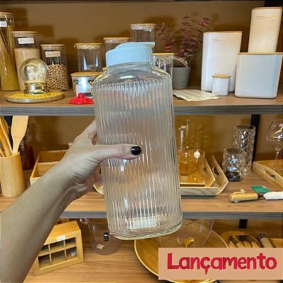 Garrafa de Vidro para Água - 1800ml - Riviera