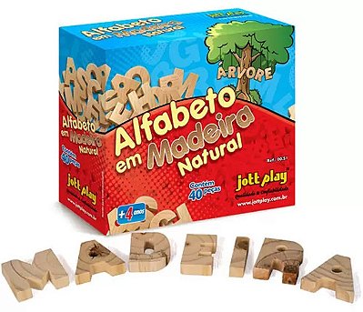 Jogo Educativo Alfabeto Silábico 360 pçs em MDF - Jottplay