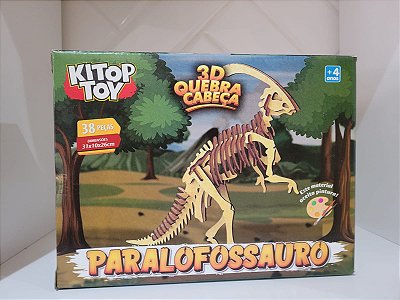 Lote com 12 un do Quebra Cabeça 3D Dinossauro Velociraptor - 41