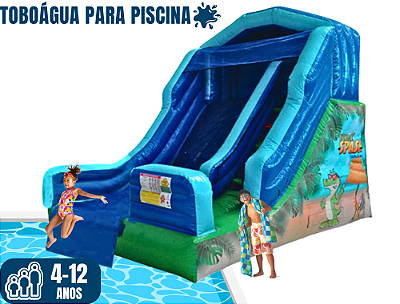 Toboágua SPLASH para piscina (4,50m x 3,20m / altura: 3,30m)