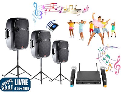 CAIXA DE SOM e/ou MICROFONES para pequenos eventos