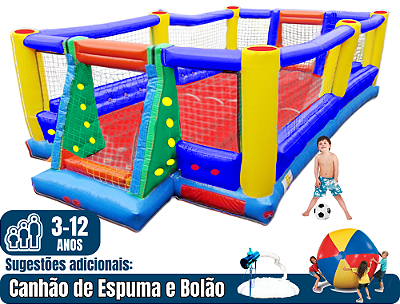 Futebol de Sabão COM REDES LATERAIS (área total: 11m x 5,5m / altura: 3m)