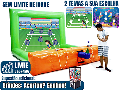 Jogo de TÊNIS INFLÁVEL PREMIUM (4m x 3,5m / altura: 2m) (duas opções de modelo)