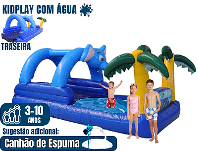 Pista Molhada SAVANA (2x1: pista e piscina de água ou de espuma) (4,20m x 3,20m / altura: 2m)