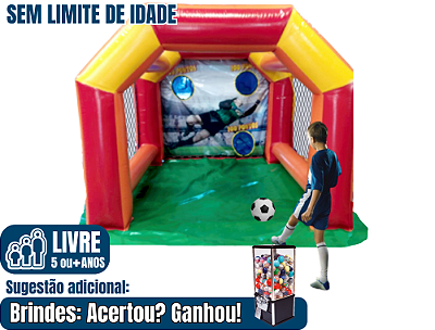 CHUTE A GOL INFLÁVEL (2,5m x 3,5m / altura: 2m)
