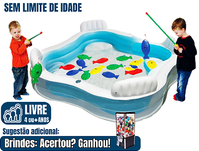 Jogo de PESCARIA INFLÁVEL (2,30m x 2,30m / altura: 0,80m)