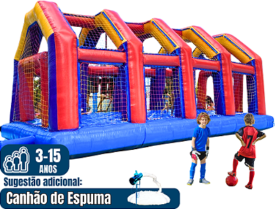 Futebol de Sabão COBERTO GOLD (área total: 10m x 5m / altura: 3m)