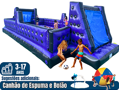 Futebol de Sabão JUVENIL (área total: 11m x 5,5m / altura: 2m)