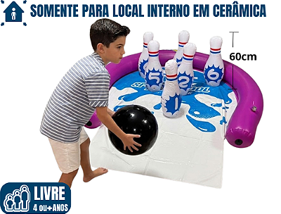 BOLICHE INFLÁVEL (altura de cada garrafa: 60cm) (área mínima: de 4x2m)