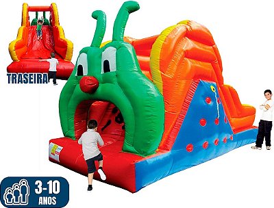 À VENDA - Tobogã CENTOPEIA INFLÁVEL com escalada (2x1: escorregador e escalada) (5m x 2,30m / altura: 3,30m)