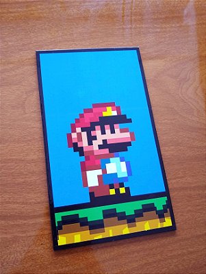 Placa Decorativa Super Mario World Pixel