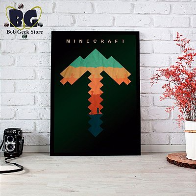 Placa Decorativa Minecraft Picareta