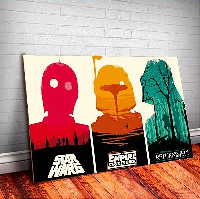 Placa Decorativa Star Wars Personagens Icônicos Coleção Exclusiva -  Escorrega o Preço