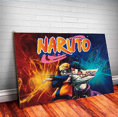 Placa Decorativa Naruto x Sasuke
