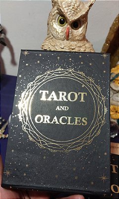 Porta Tarot Preto com Dourado - Edição Luxo ✨ Círculo 🔮